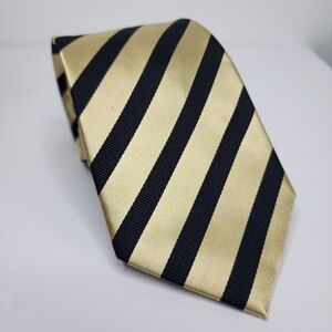 Gold and Black Striped Men's Tie